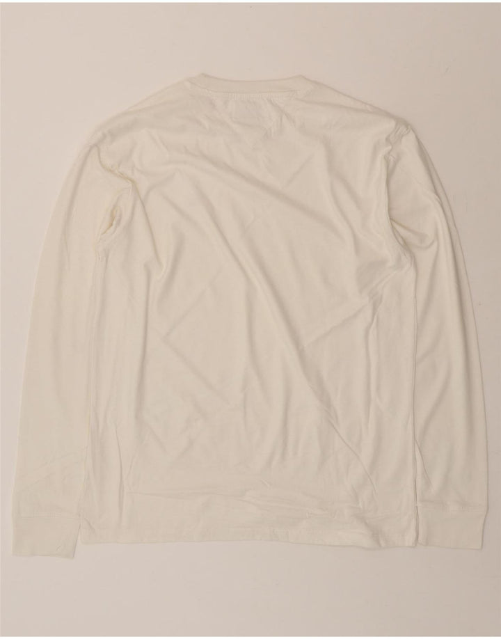 TOMMY HILFIGER Mens Top Long Sleeve Medium White Cotton Vintage Tommy Hilfiger and Second-Hand Tommy Hilfiger from Messina Hembry 