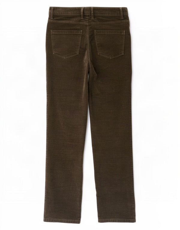 Marks & Spencer Damskie zwężane spodnie sztruksowe UK 10 Small W28 L28 Khaki