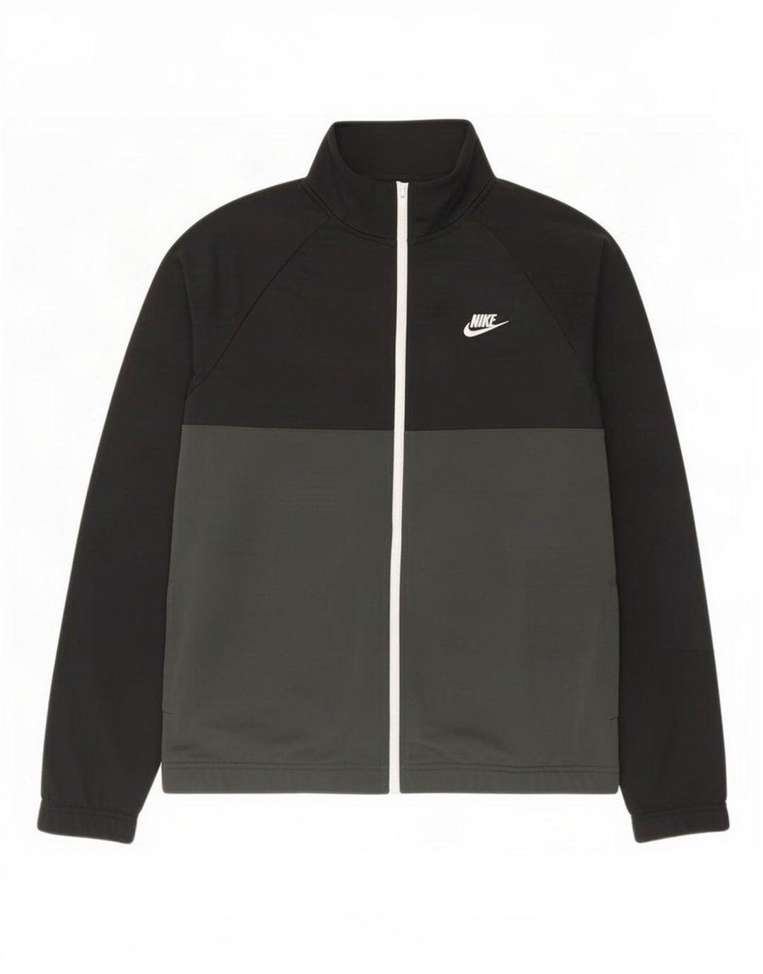 Męska kurtka dresowa Nike, średnia czarna, poliestrowa z blokami kolorów