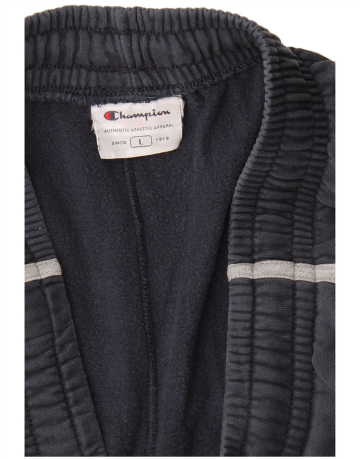 Męskie spodnie dresowe CHAMPION, duże, granatowe, bawełniane