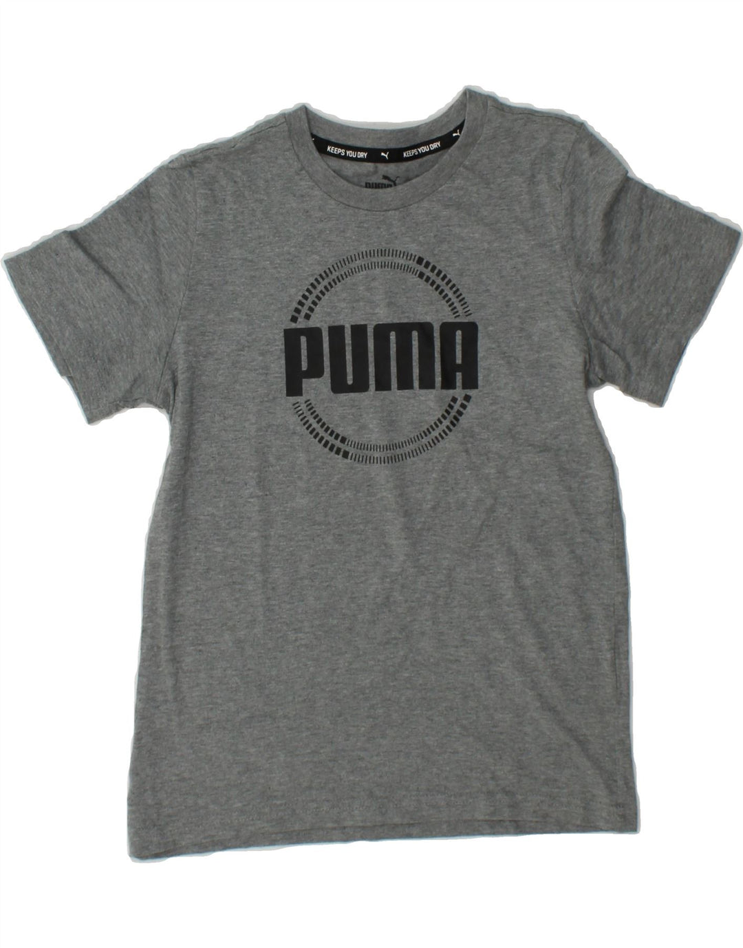 PUMA Boys Graphic T-Shirt Top 9-10 Years Medium  Grey Cotton Vintage Puma and Second-Hand Puma from Messina Hembry 