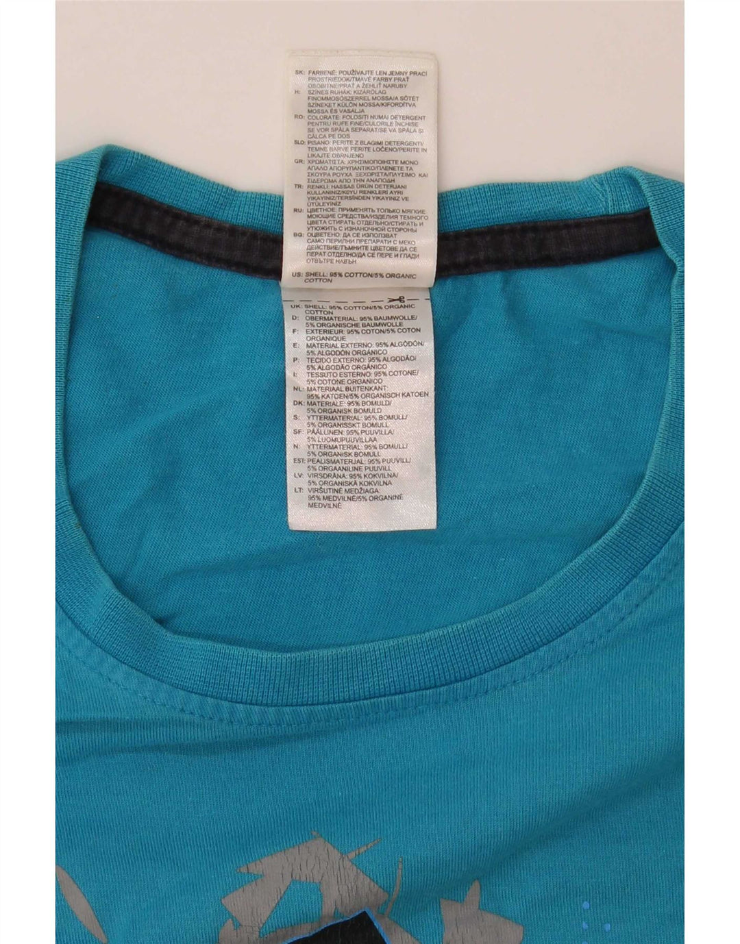 Męska koszulka graficzna Adidas Top Medium Blue Cotton