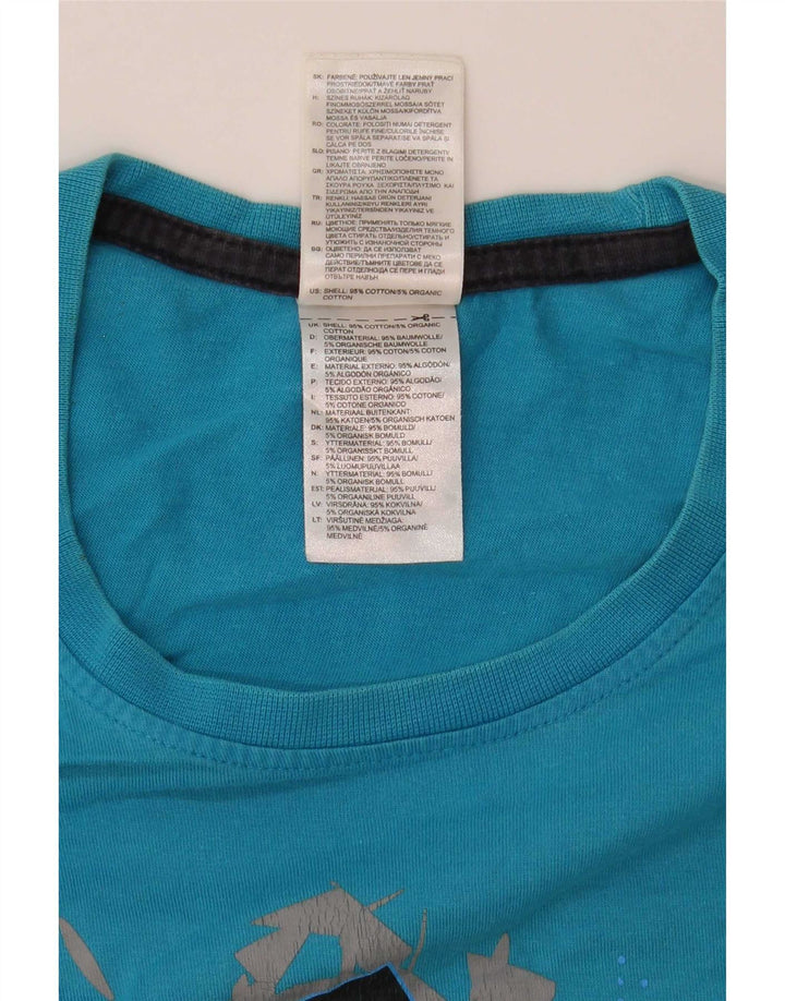 Męska koszulka graficzna Adidas Top Medium Blue Cotton