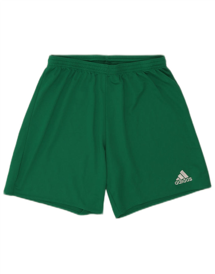 Męskie spodenki sportowe Adidas Climalite, średni zielony poliester