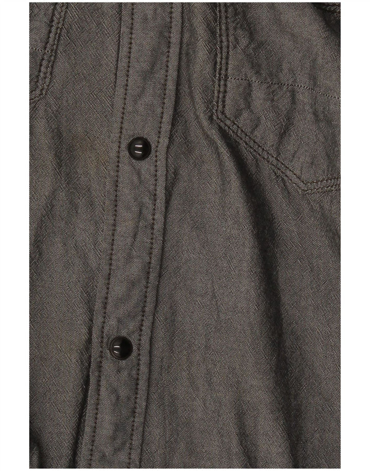 G-STAR Mens Shirt Large Grey Cotton