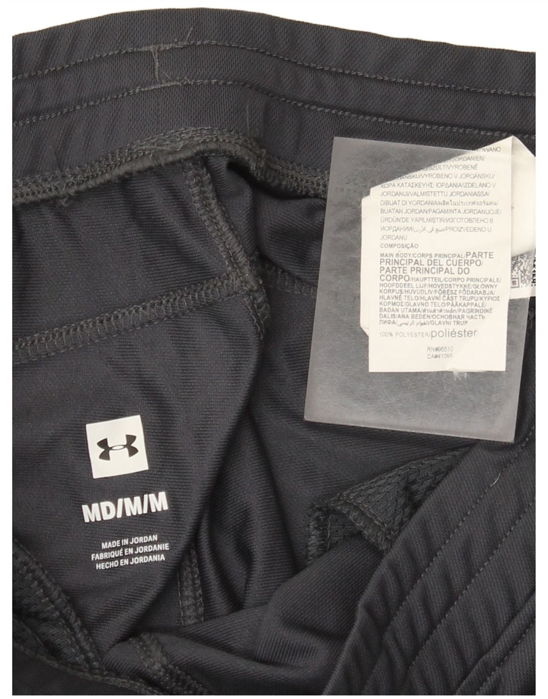 Męskie spodnie dresowe Under Armour, poliestrowe w kolorze średnioszarym