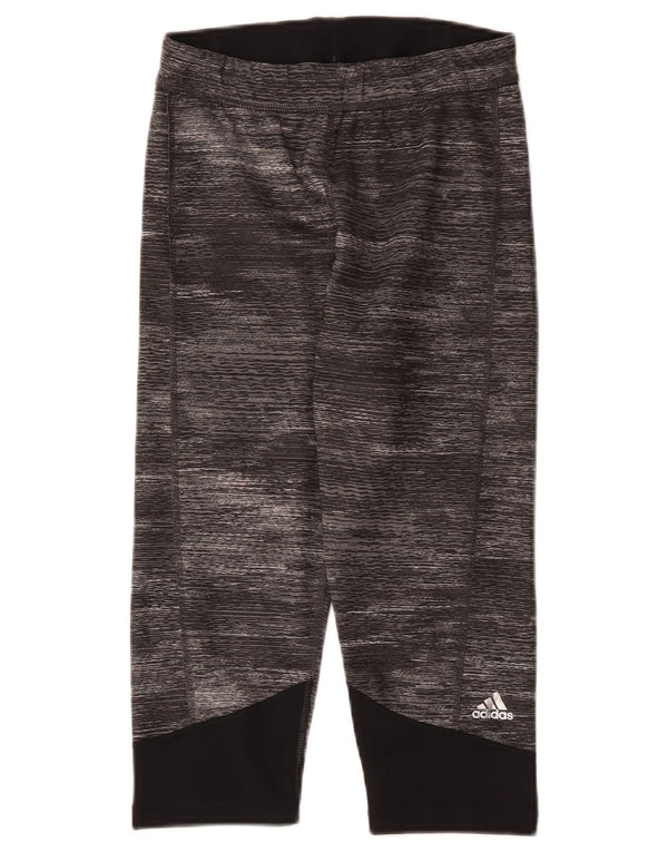 Damskie legginsy Adidas Climalite Capri UK 12/14 Średni szary, blok kolorów