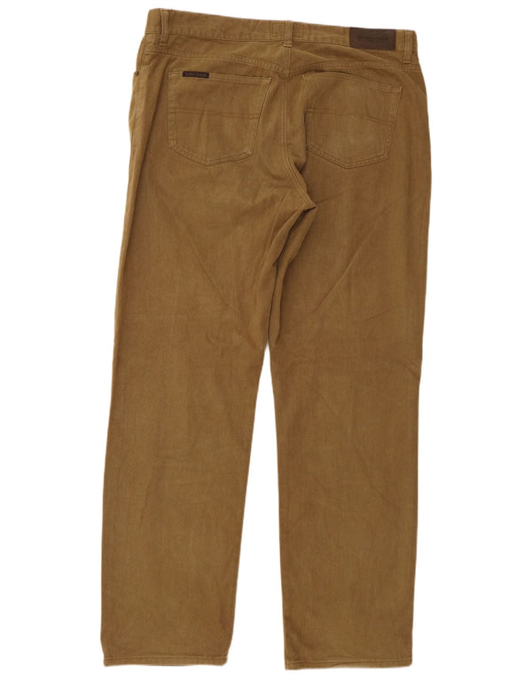 Męskie proste spodnie codzienne Gant W40 L34, bawełna khaki