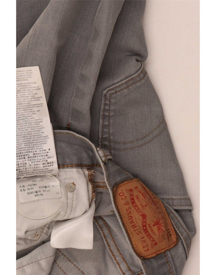 Męskie jeansy Levi's 511 Slim W31 L27 Szara bawełna