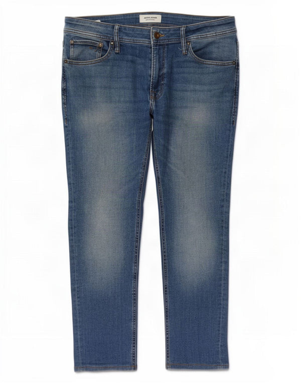 Męskie jeansy typu slim fit Jack & Jones W34 L26 Niebieskie, bawełniane