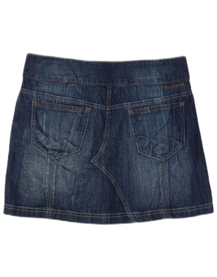Dkny Damska mini spódniczka dżinsowa US 8 Medium W32 niebieska
