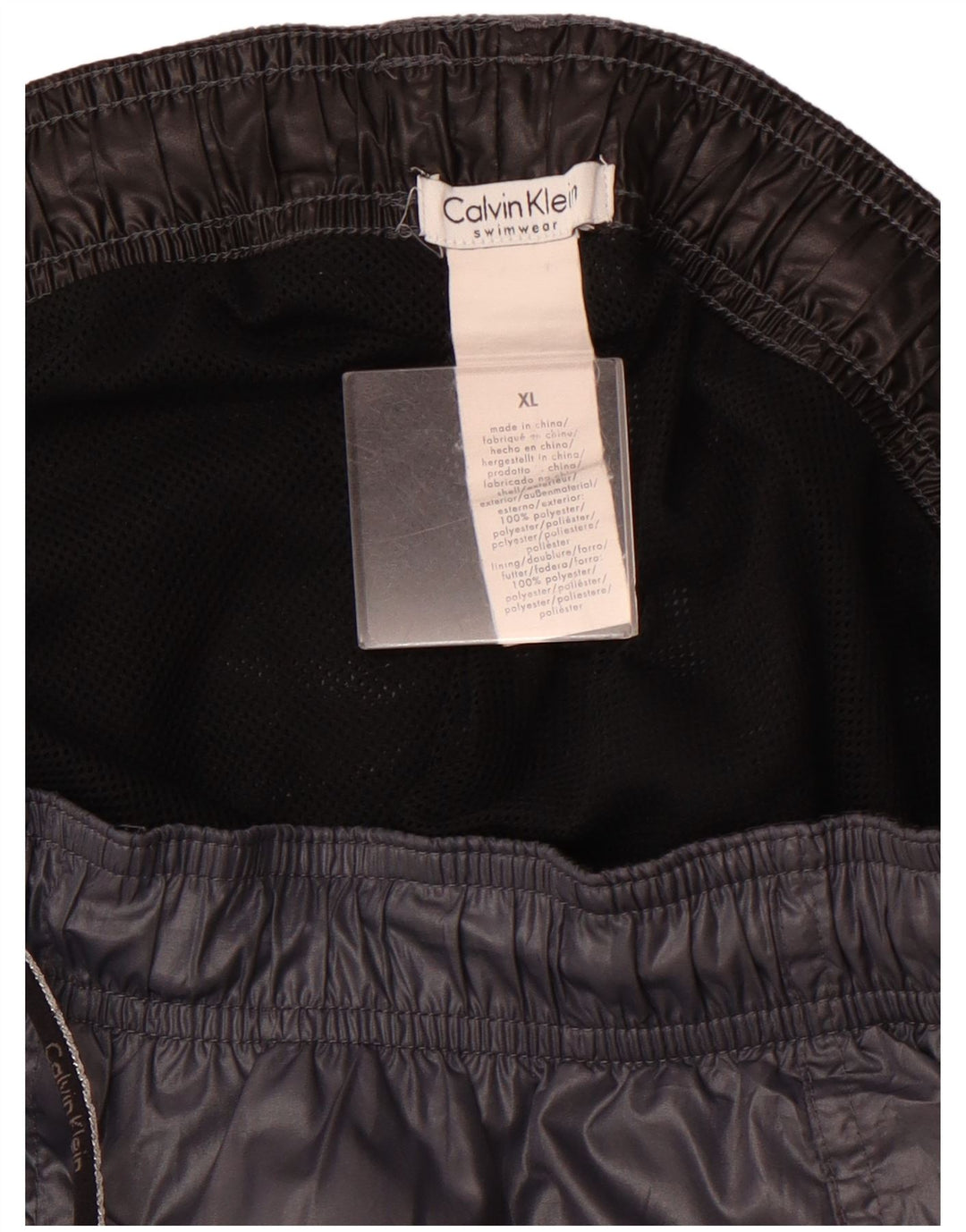 Męskie spodenki kąpielowe CALVIN KLEIN z grafiką XL, szary poliester