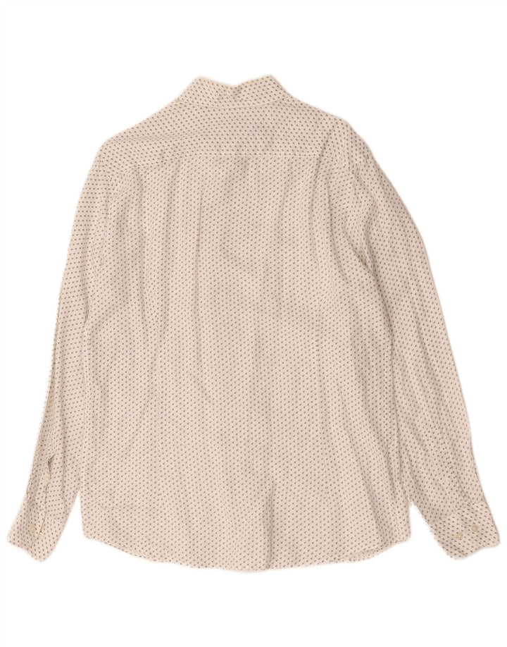 Koszula męska Massimo Dutti, lniana, średnia, biała w cętki