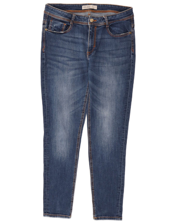 Damskie jeansy skinny Zara EU 42 Large W32 L28 Niebieskie bawełniane