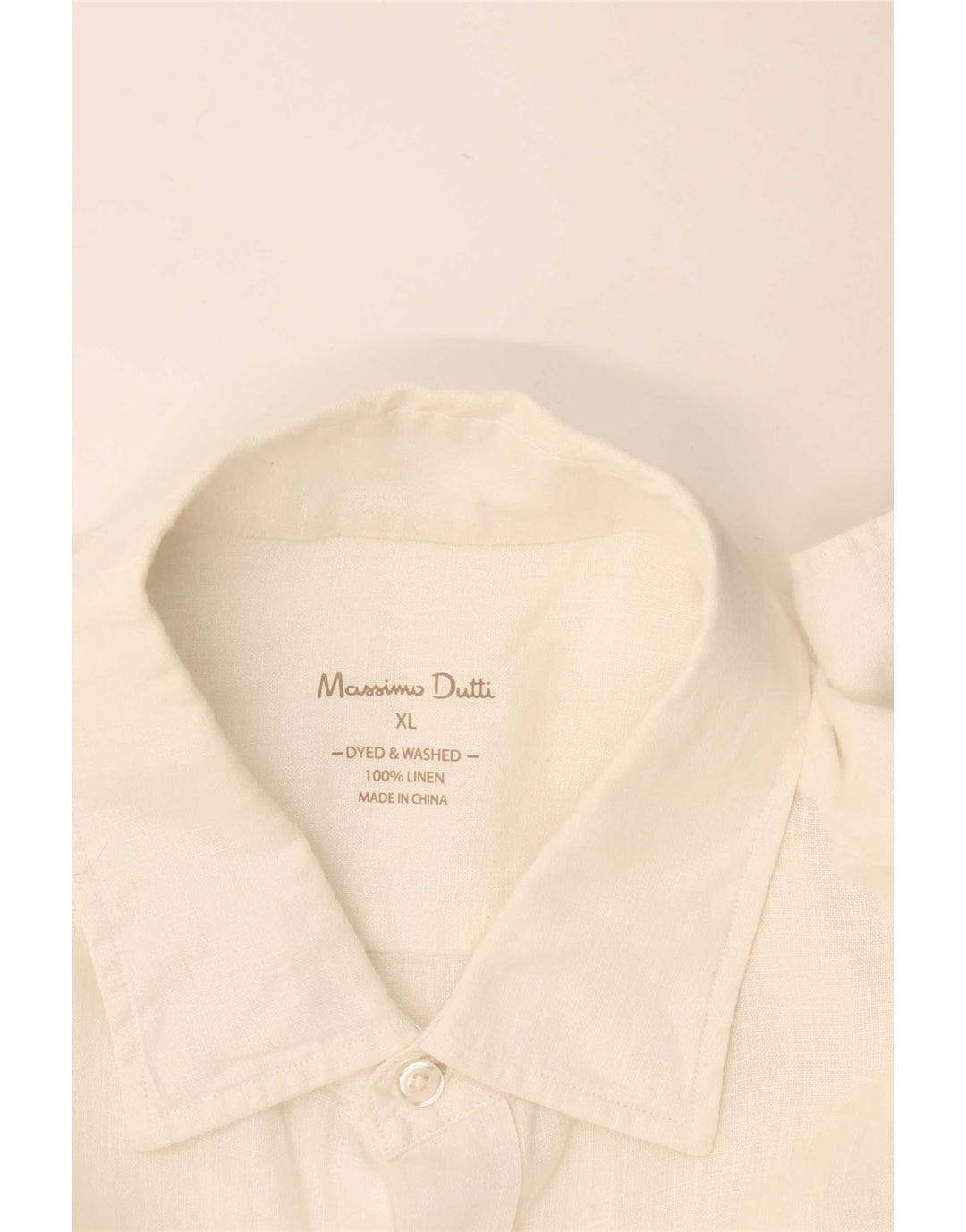 Koszula męska Massimo Dutti XL, biała, lniana