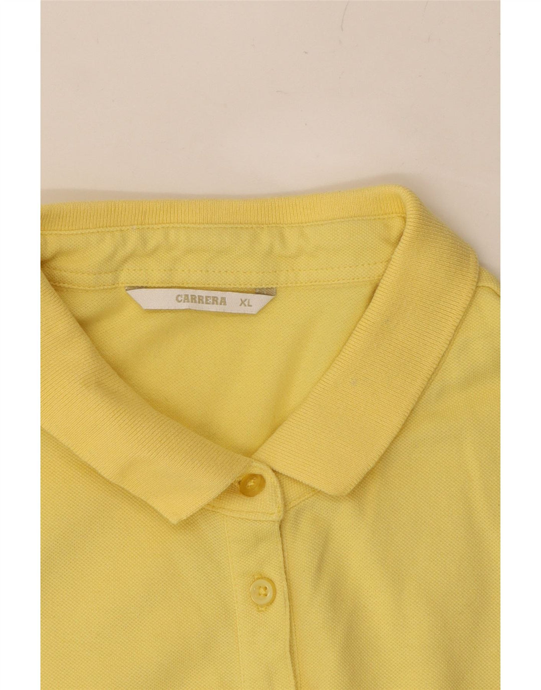 CARRERA Womens Polo Shirt UK 18 XL Yellow Vintage Carrera and Second-Hand Carrera from Messina Hembry 