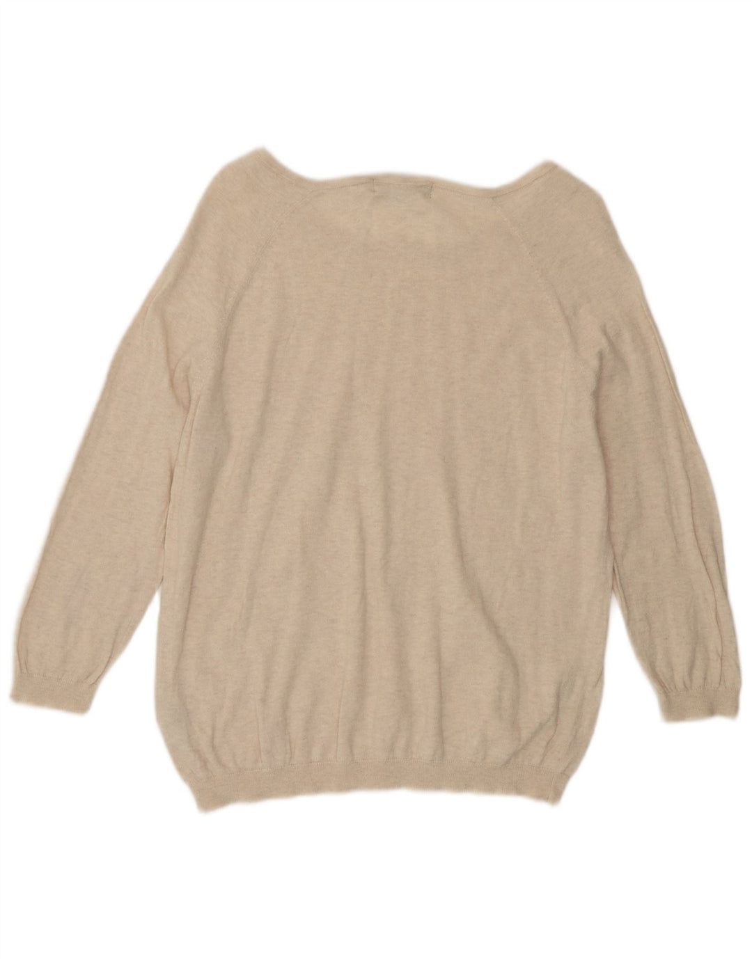 Marks & Spencer Damski sweter z dekoltem w łódkę, UK 16, duży, beżowy