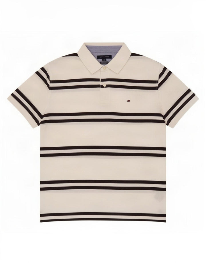 Męska koszulka polo Tommy Hilfiger w duże białe paski
