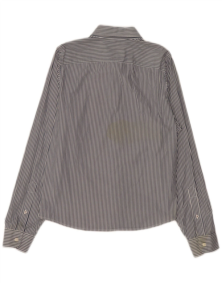 Koszula męska Hollister XL, bawełniana, granatowa w prążki