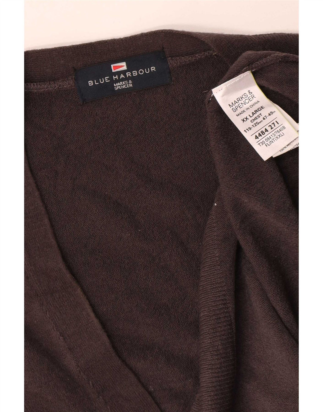 Niebieski sweter męski Marks & Spencer Harbour 2XL, szary akryl