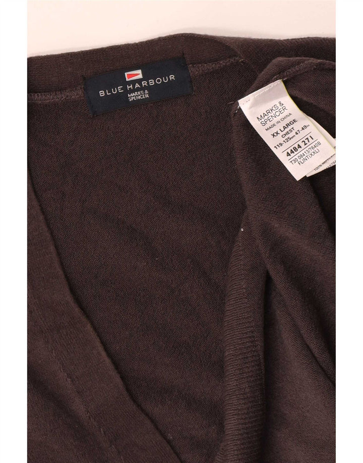 Niebieski sweter męski Marks & Spencer Harbour 2XL, szary akryl