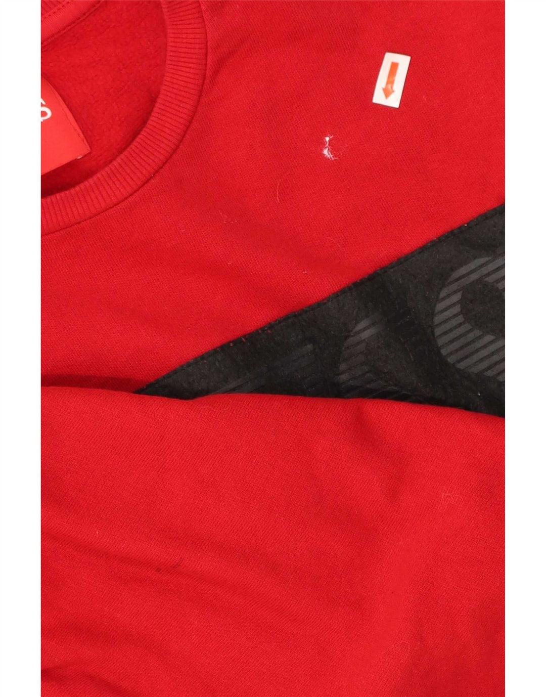 Męska bluza Guess z grafiką, średnio czerwona, bawełniana