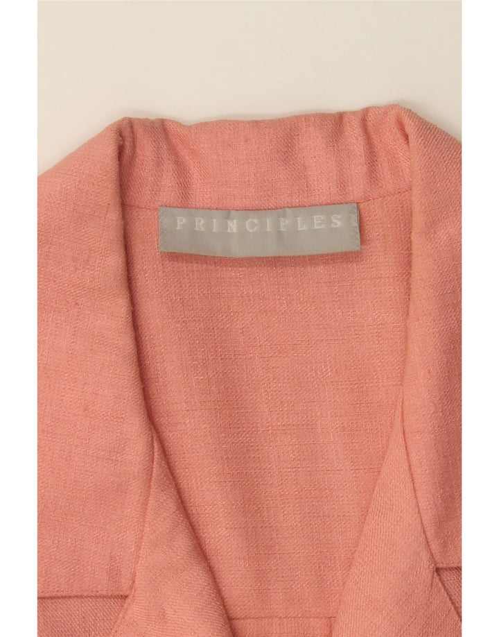 PRINCIPLES Womens Short Sleeves Shirt Dress UK 12 Medium  Pink Polyester Vintage Principles and Second-Hand Principles from Messina Hembry 