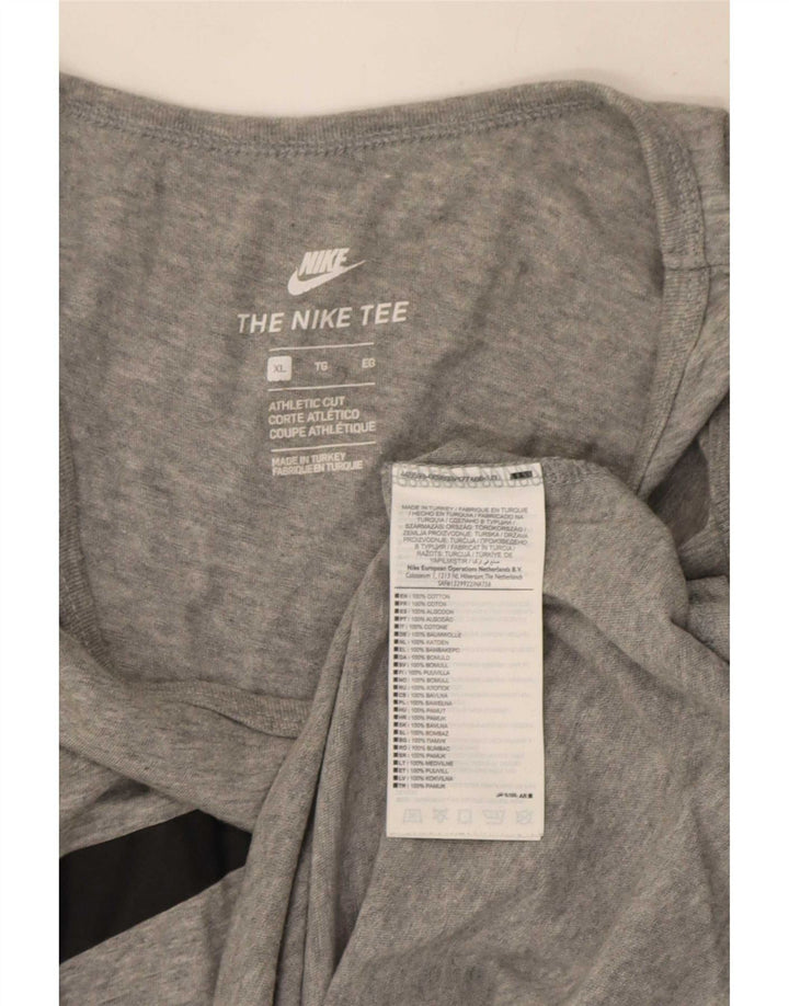 Męska kamizelka Nike o sportowym kroju z grafiką, XL, szara, bawełniana