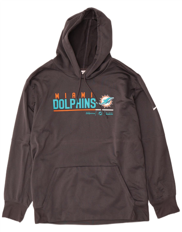 Męska bluza z kapturem Nike Miami Dolphins Graphic, 3XL, szary poliester