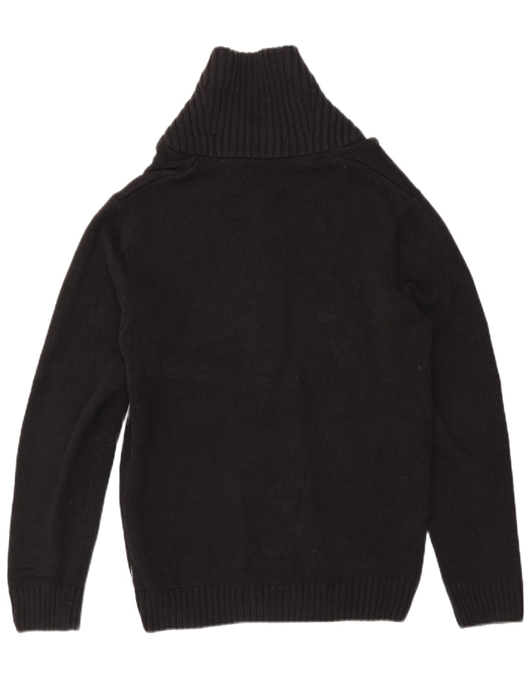 Męski sweter rozpinany CHAPS, mały, czarny, z bawełny Fair Isle