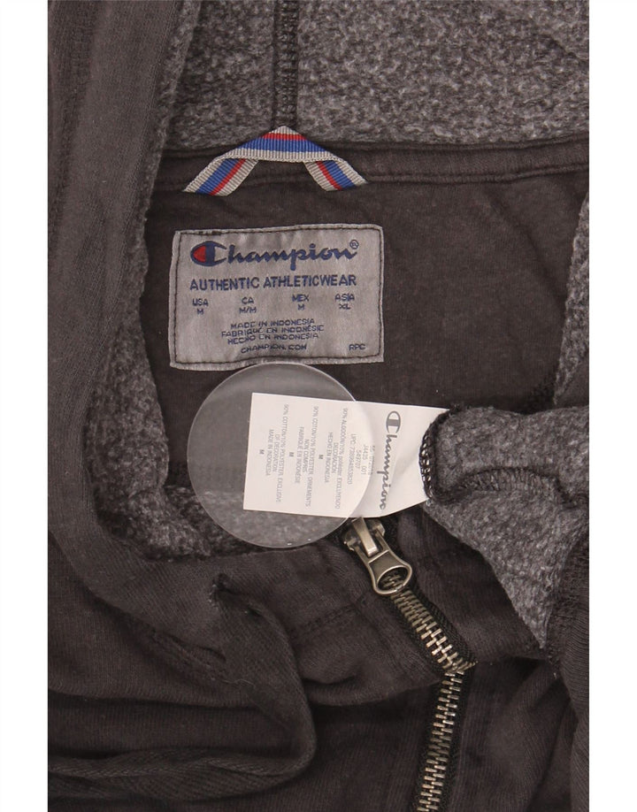 CHAMPION Mens Zip Hoodie Sweater Medium Black Cotton Vintage Champion and Second-Hand Champion from Messina Hembry 