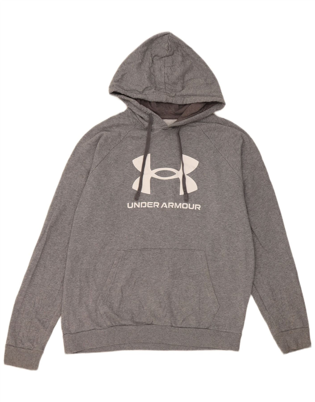 Męski sweter z kapturem Under Armour z grafiką, duży, szary, bawełniany