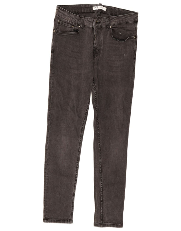 Męskie jeansy obcisłe Zara EU 42 Large W32 L28 Szara bawełna