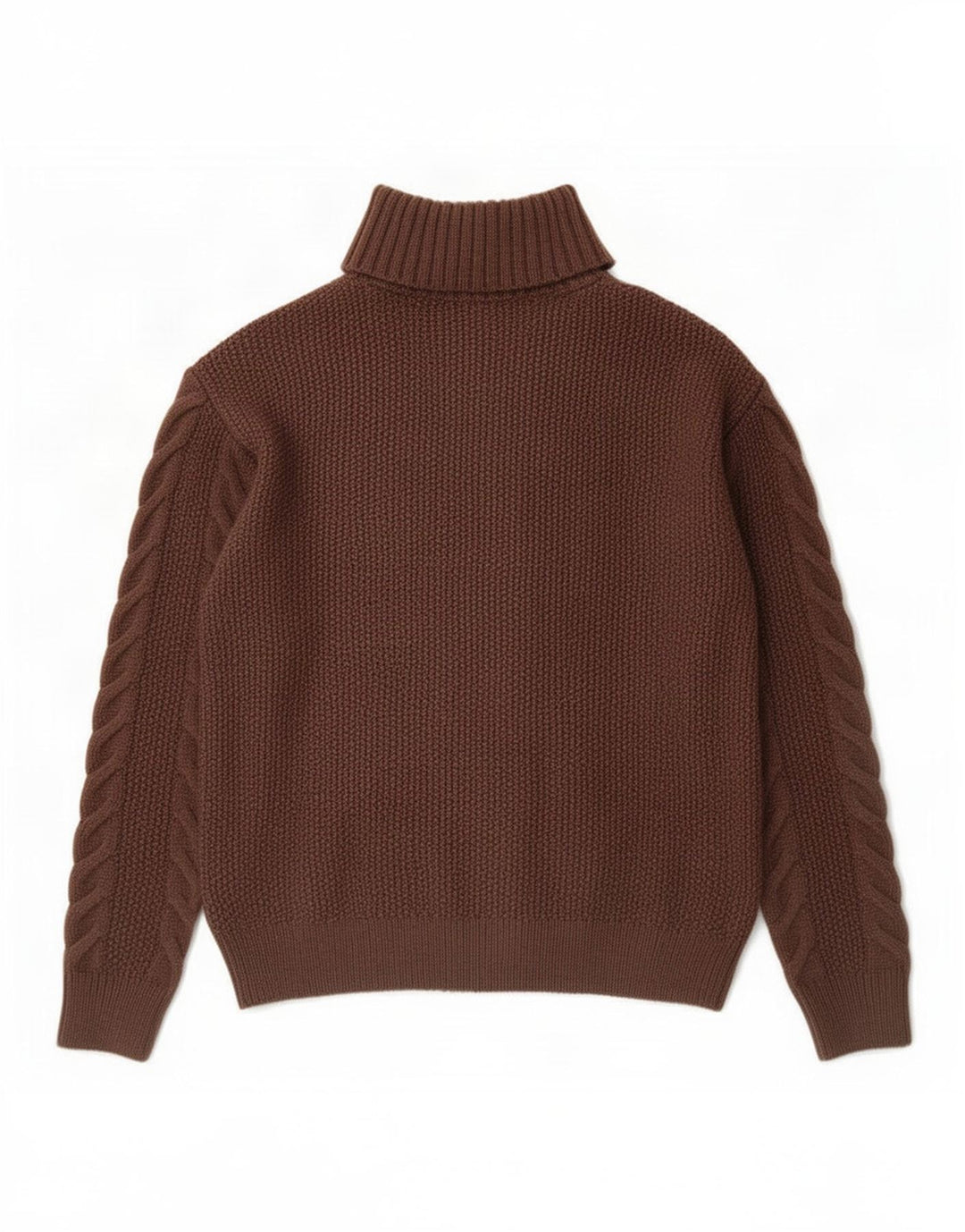 Marks & Spencer Damski sweter z golfem UK 10 Mały brązowy akryl