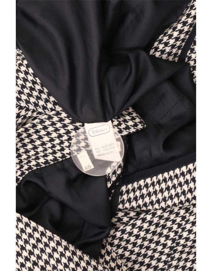 Vintage damski komplet spódnic zapinanych na 5 guzików IT 46 Large W28 Black Houndstooth