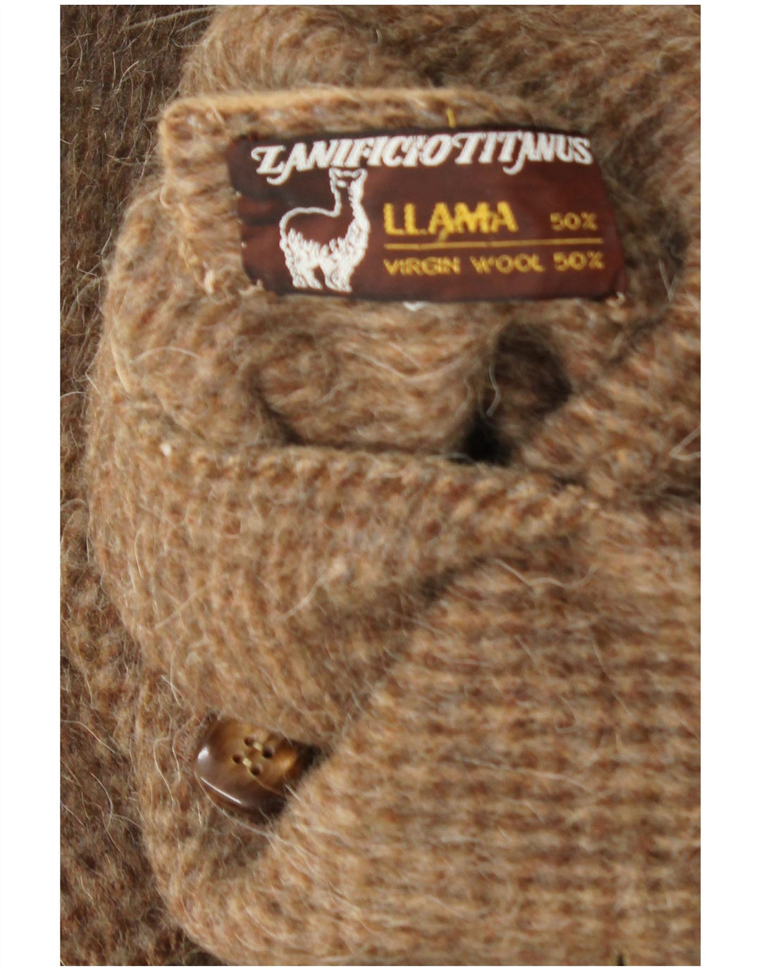 Dwustronny płaszcz damski w stylu vintage IT 46, duży, brązowy, z dziewiczej wełny