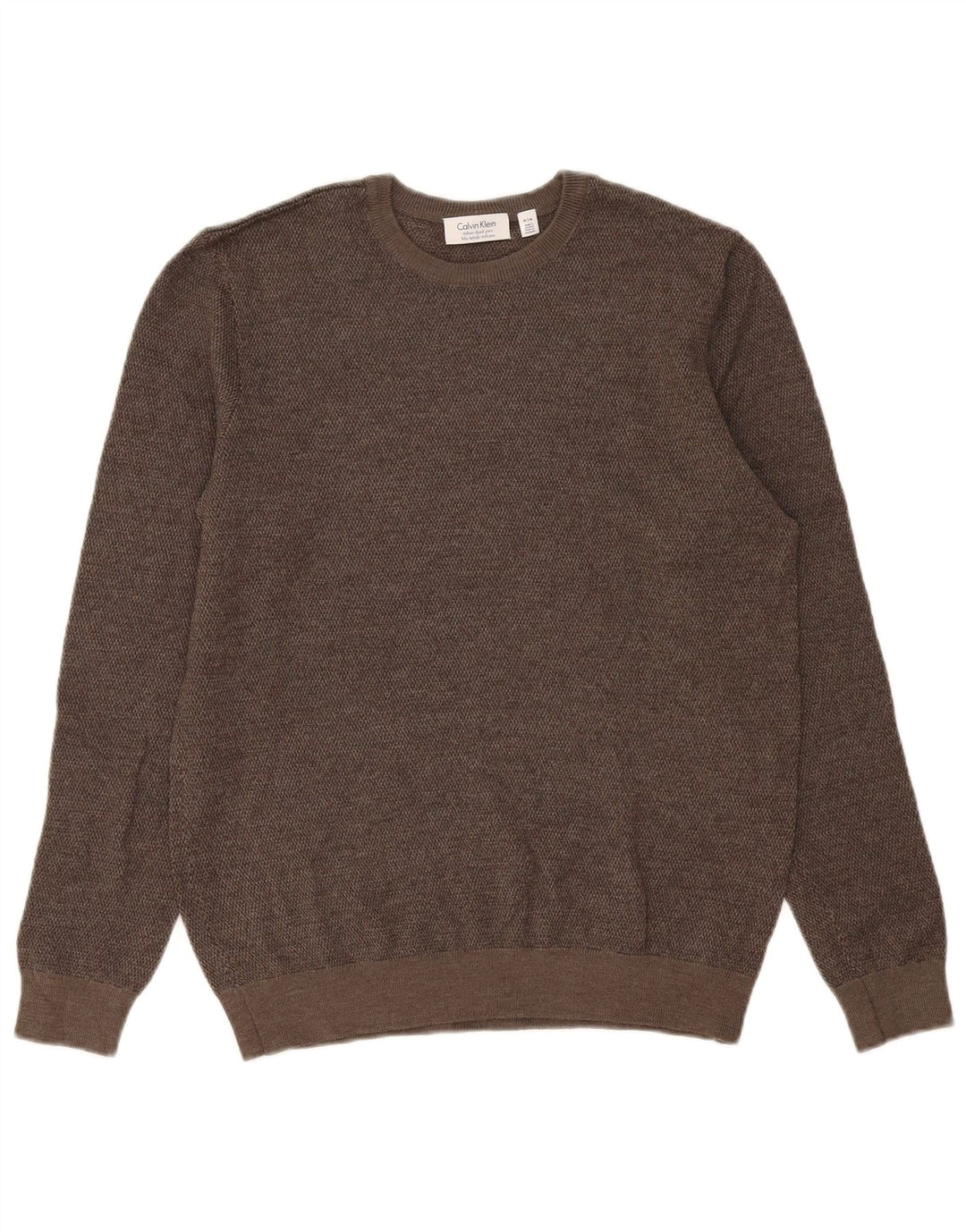 Męski sweter Calvin Klein z okrągłym dekoltem, średnio szary