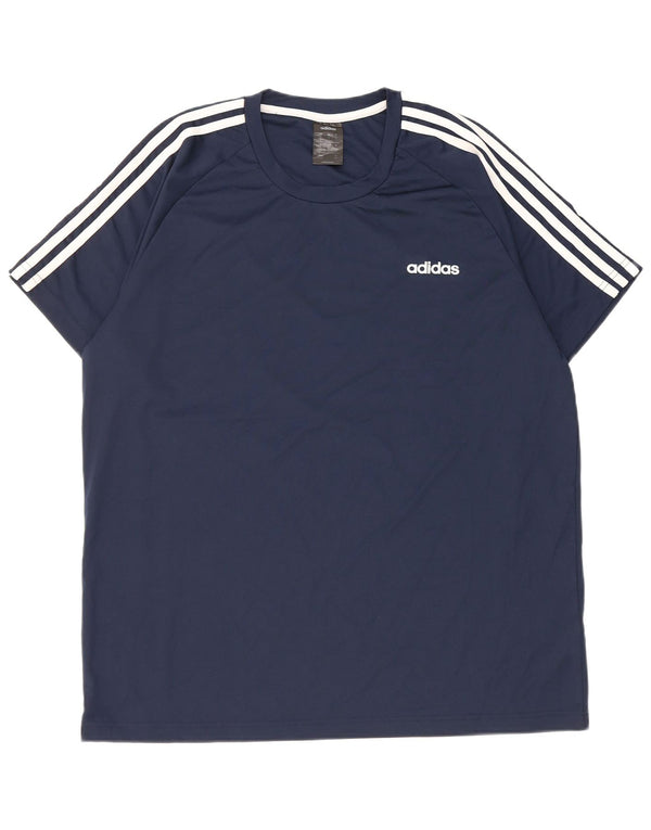 Adidas Mens Climalite T-Shirt Top XL Navy Blue Polyester