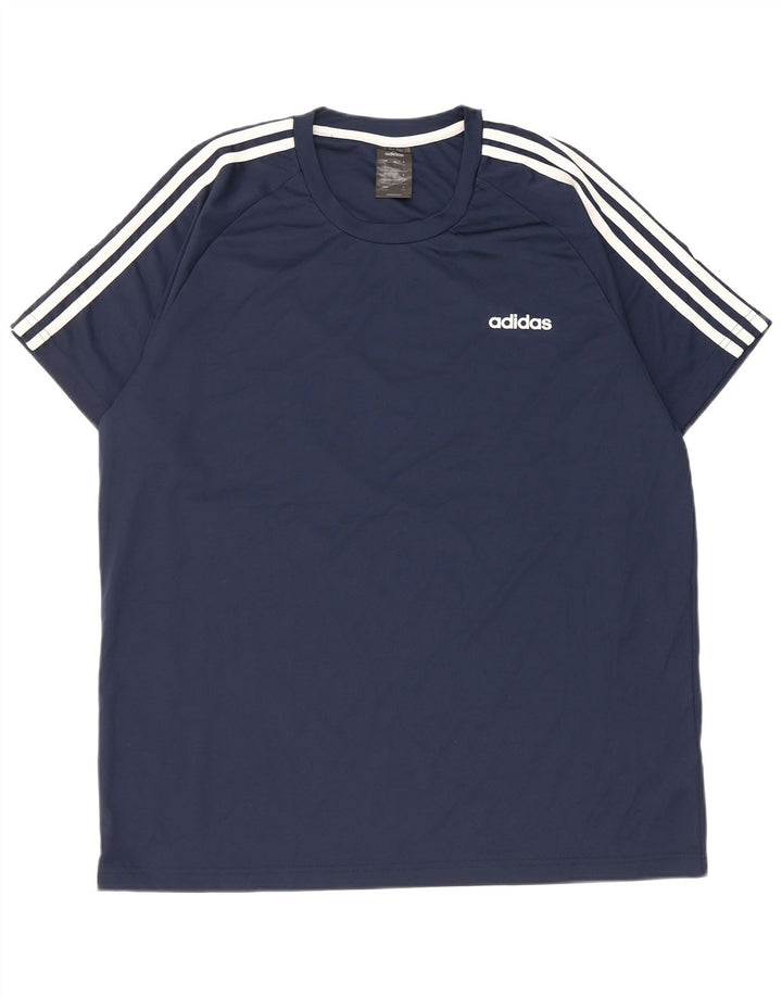 Adidas Męski T-shirt Climalite Top XL Granatowy Poliester