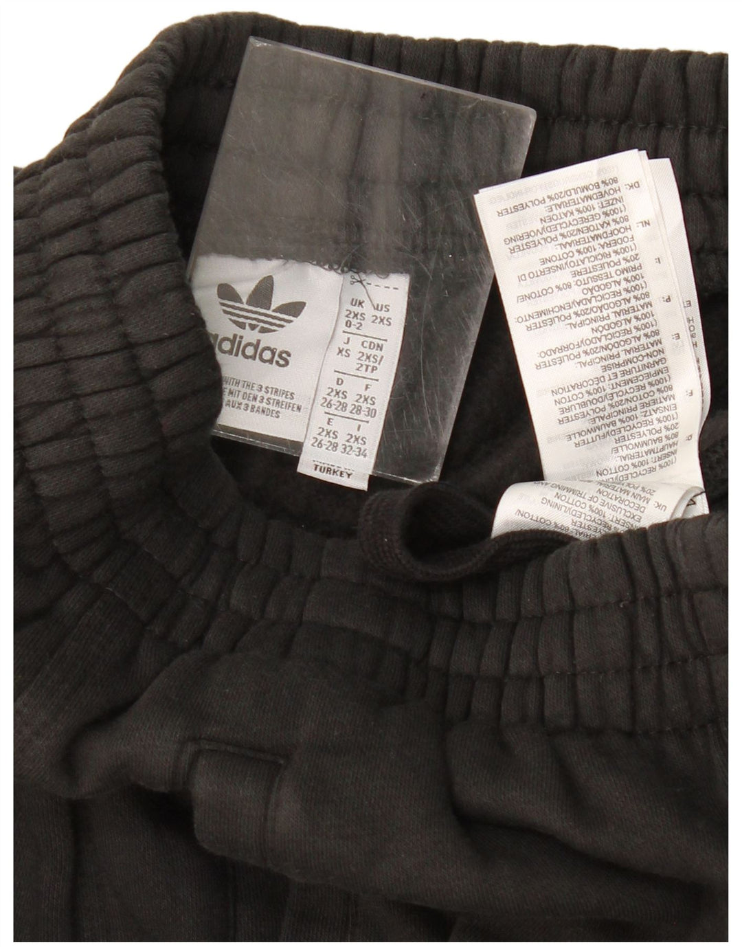 Damskie spodnie dresowe Adidas Joggers UK 0/2 2XS Czarna bawełna