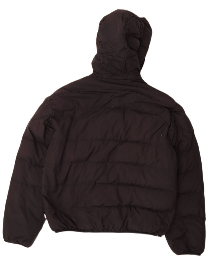 Męska ocieplana kurtka z kapturem Sergio Tacchini UK 40, duża, czarna, poliestrowa