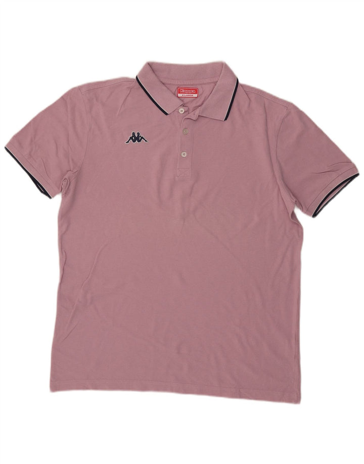 Męska koszulka polo Kappa XL, różowa, bawełniana