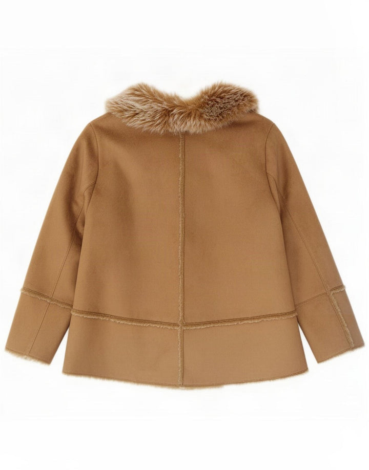 Kurtka damska Open Sherpa Essence UK 22 3XL Brązowa Poliester