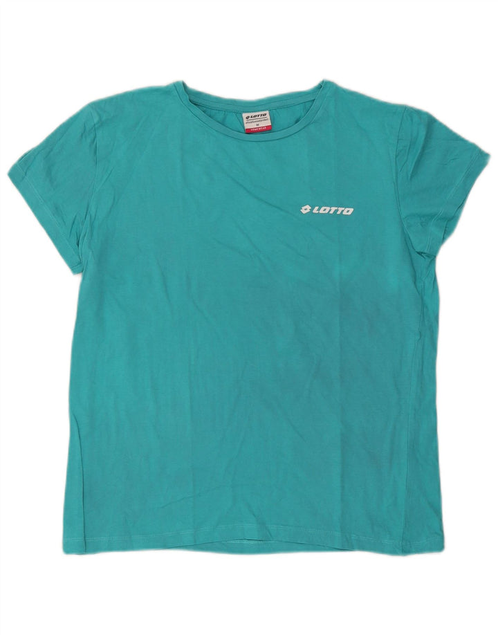T-shirt damski Lotto Top UK 14 Średni niebieski, bawełniany
