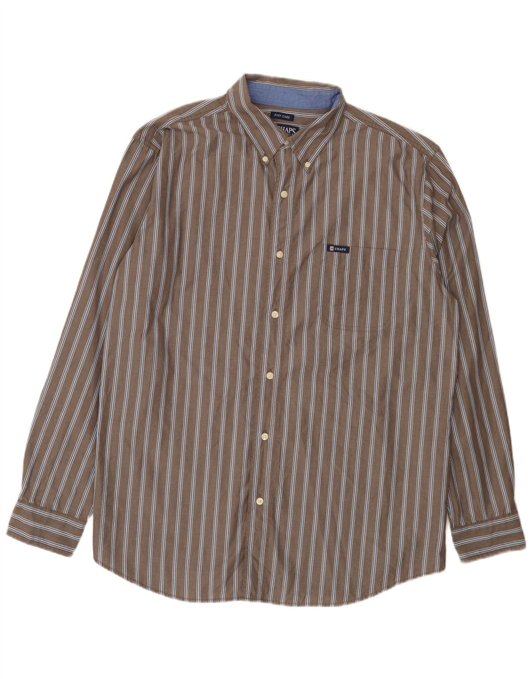 Koszula męska Chaps Easy Care XL, szara, bawełniana w prążki