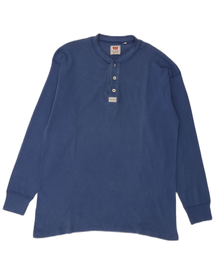 Męski top Levi's z długim rękawem XL, niebieska bawełna