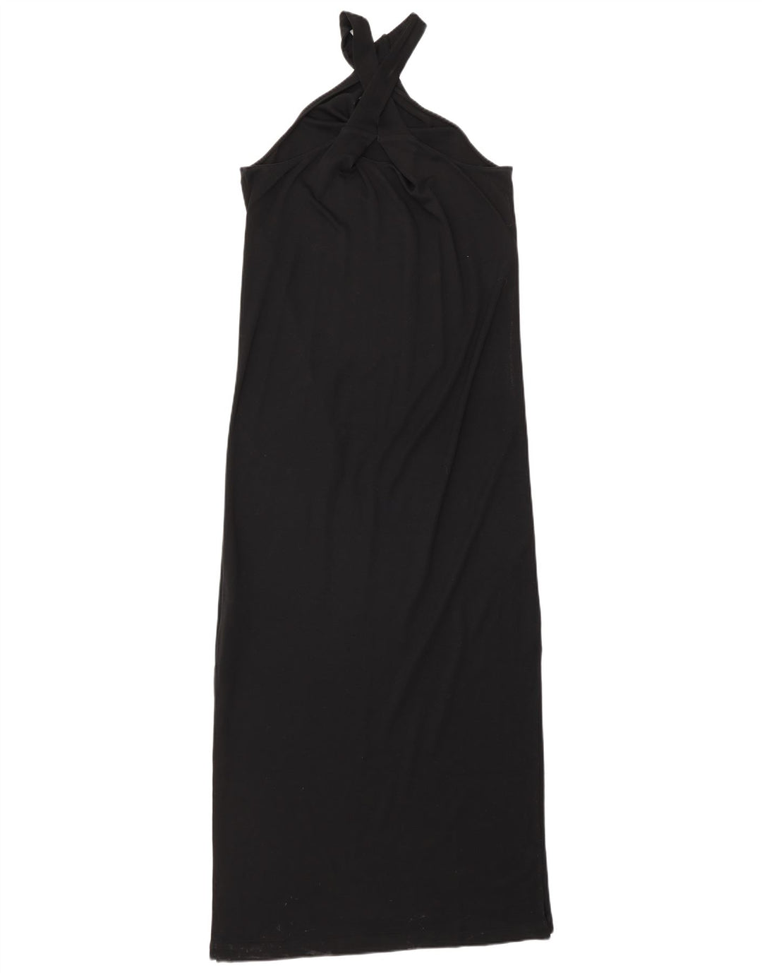 Damska sukienka maxi bez rękawów Massimo Dutti UK 10 Small Black Lyocell