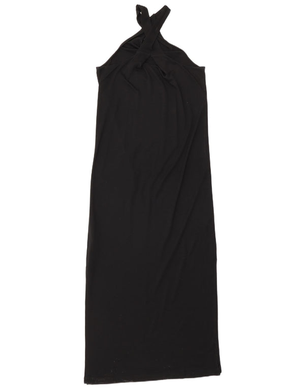 Damska sukienka maxi bez rękawów Massimo Dutti UK 10 Small Black Lyocell