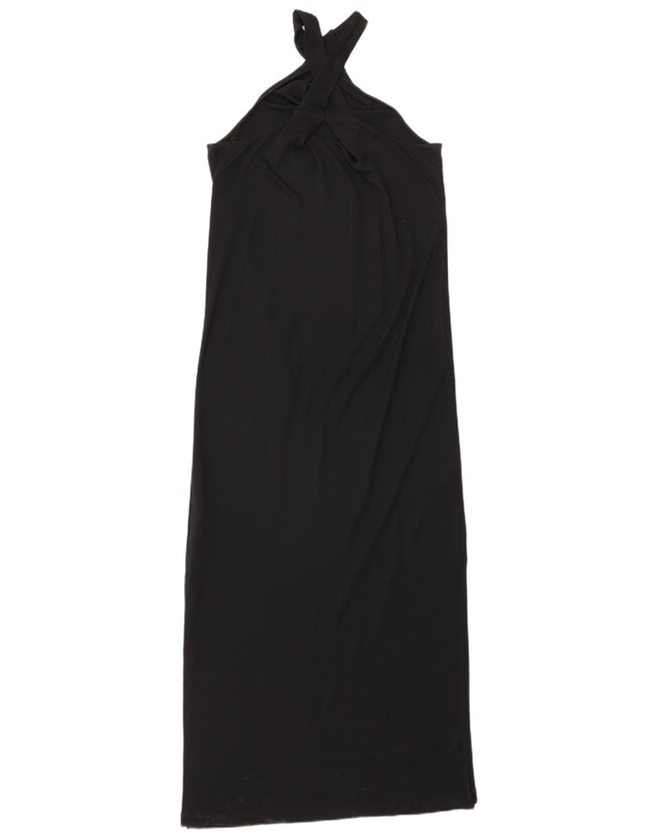 Damska sukienka maxi bez rękawów Massimo Dutti UK 10 Small Black Lyocell