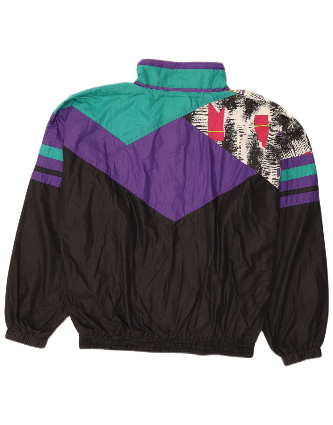 Męska bluza dresowa w stylu VINTAGE, średnia czarna, blokowa